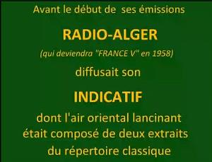 INDICATIF RADIO ALGER